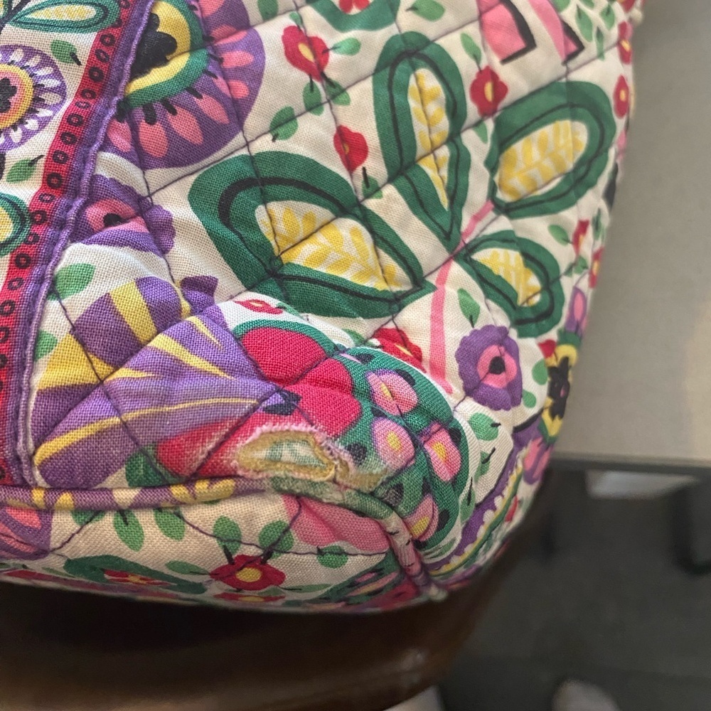 Vera Bradley quilted Floral paisley pink purple Patterned Tote Bag grandmacore - Picture 11 of 15